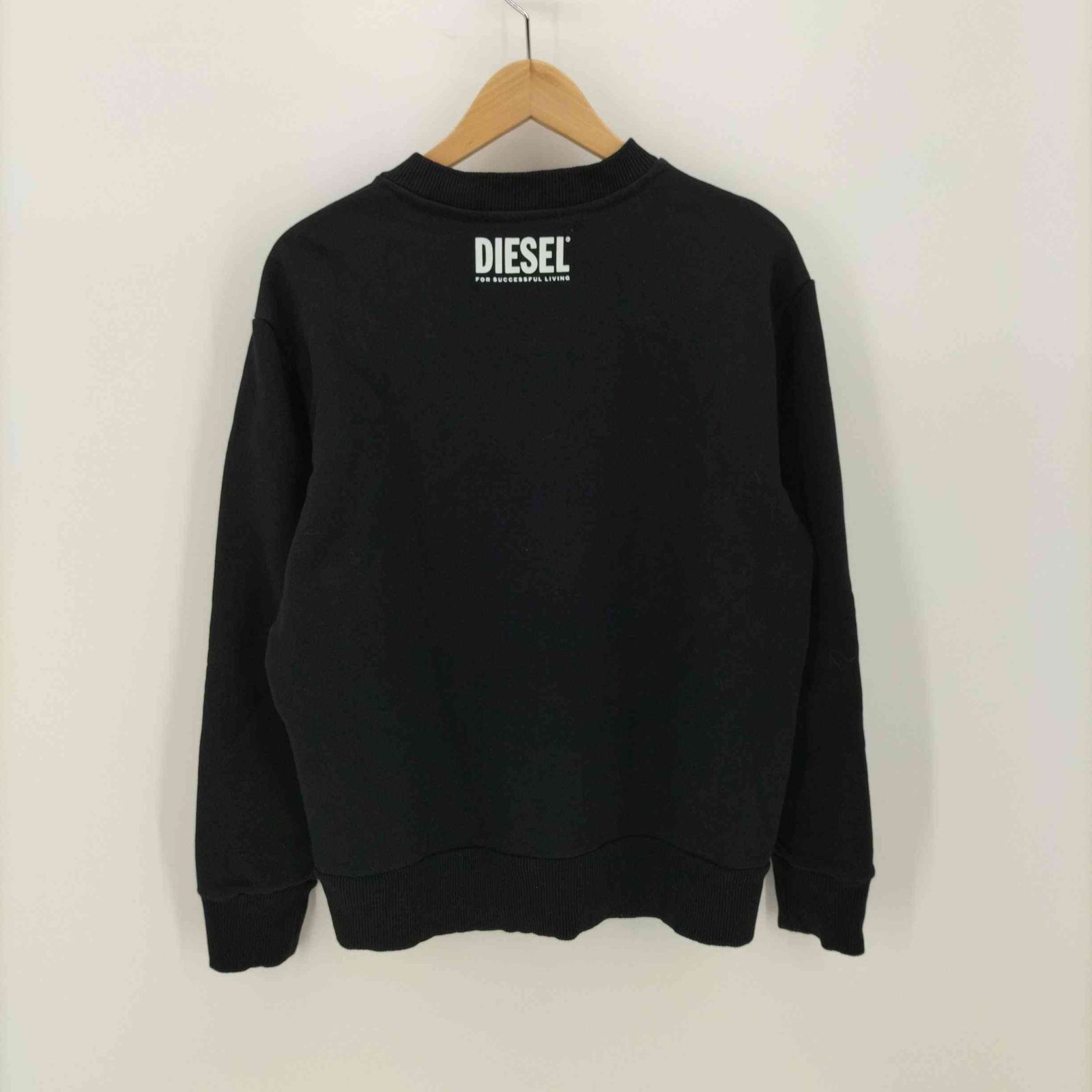 DIESEL ディーゼル 蜘蛛 刺繍 プリント スウェット トレーナー 黒 ディーゼル DIESEL STENCH 蜘蛛刺繍 クルーネック トレーナー