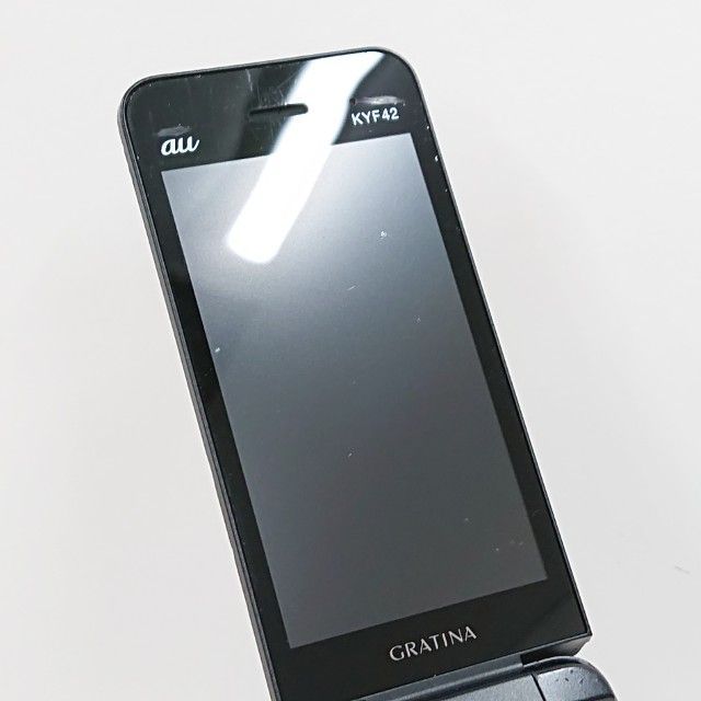 GRATINA KYF42 au ブラック KYOCERA KYF42 GRATINA ブラック SIMフリー 中古 ガラケー 本体