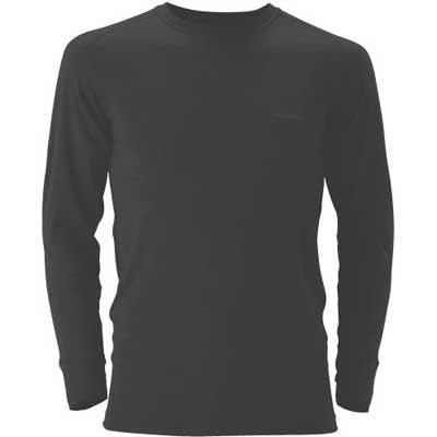 モンベル スーパーメリノウール L．W． ラウンドネックシャツ Men’s ブラック BK |XL