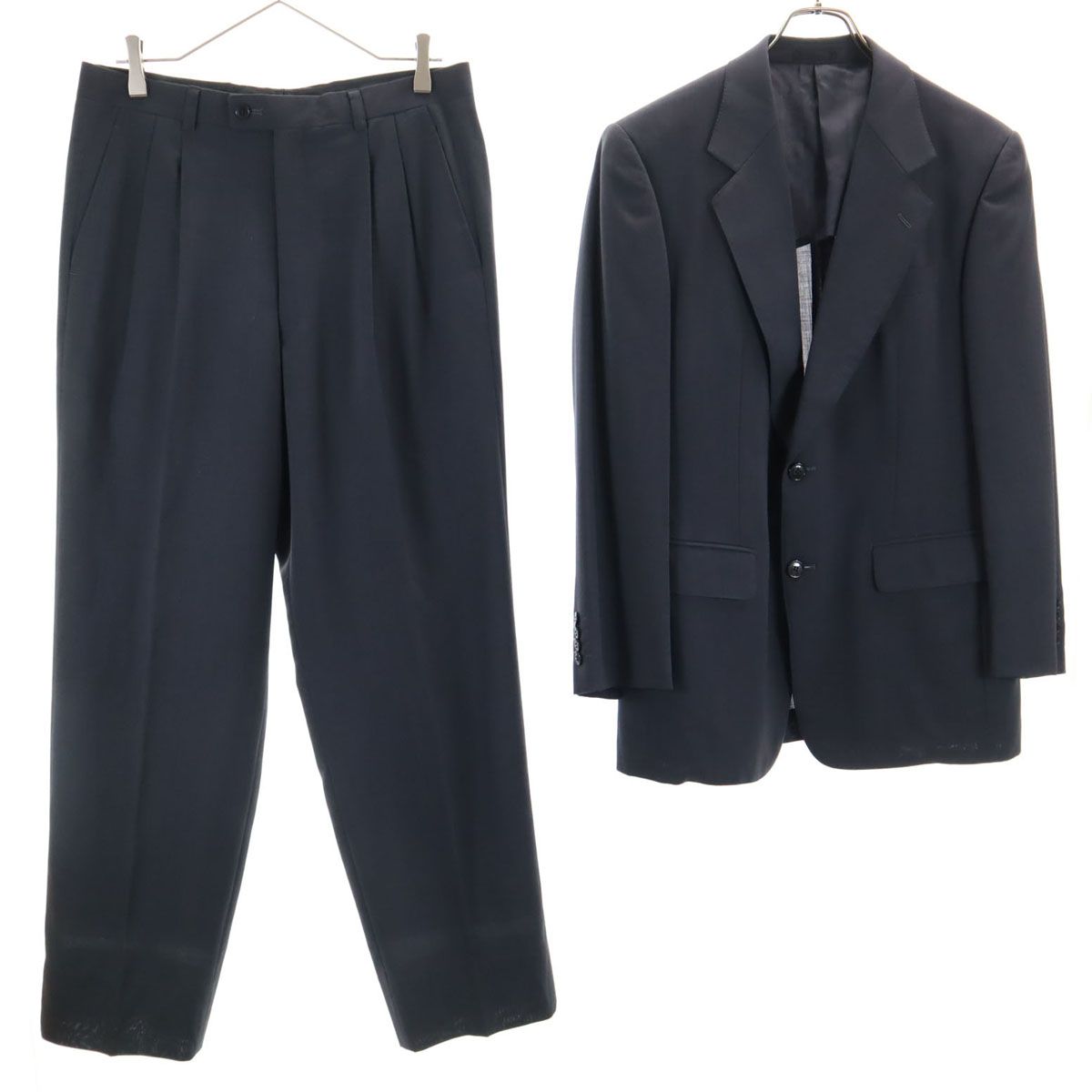 古着 LANVIN CLASSIQUE ランバン クラシック 90s オールド スーツ 上下 セットアップ R46-44 グレー系 メンズ LANVIN CLASSIQUE ランバン クラシック 90s オールド スーツ 上下