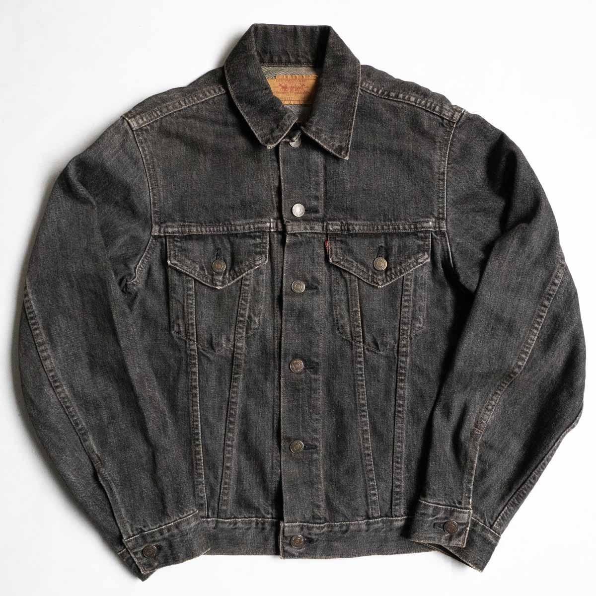 90s LEVI'S 70505 先染めブラックデニムジャケット 38