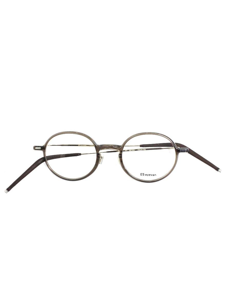 イーファイブアイヴァン p2 SB/WG メガネ ブラウン コンビフレーム  