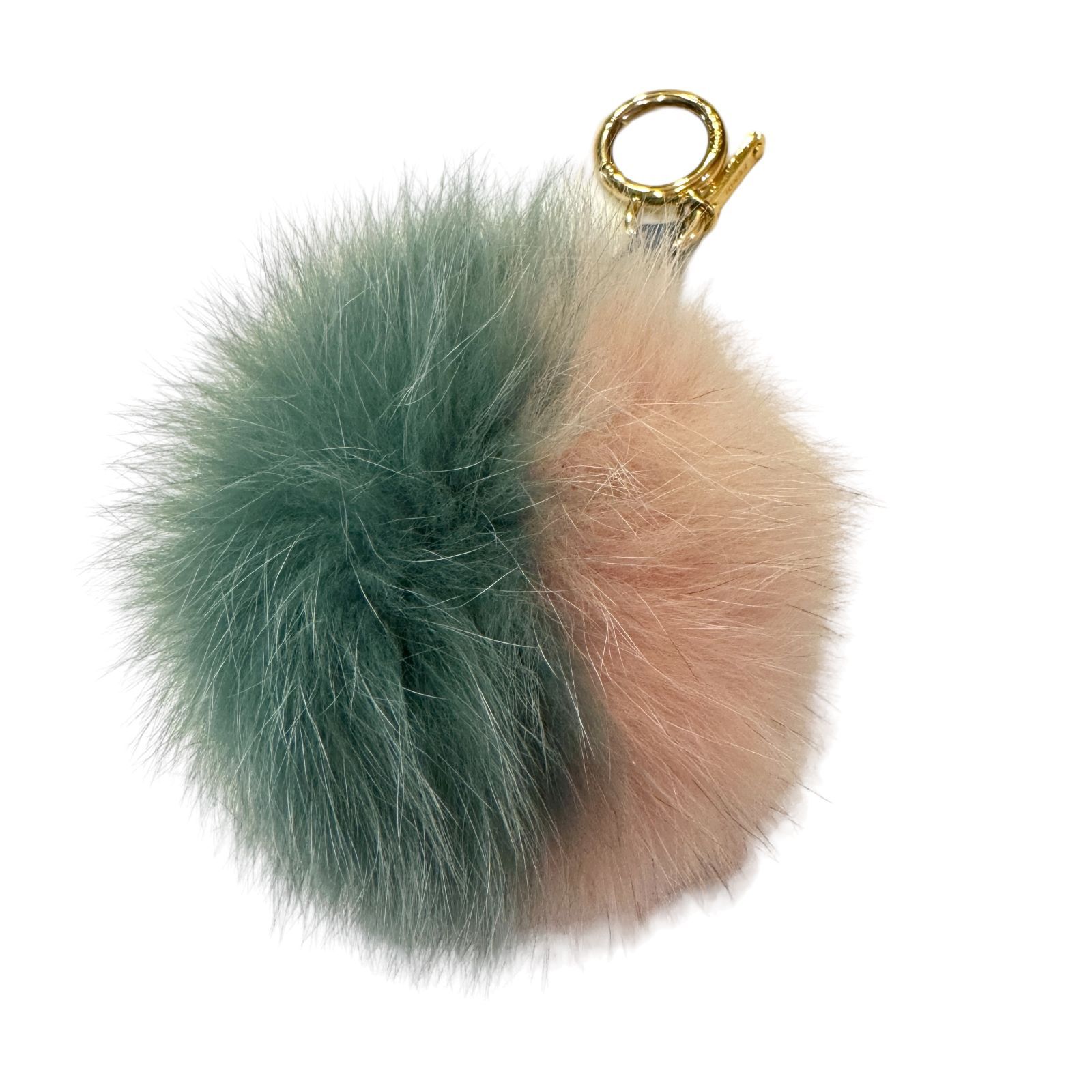 FENDI キーホルダー ポンポンチャーム⭐︎フォックスファー＋カーフ