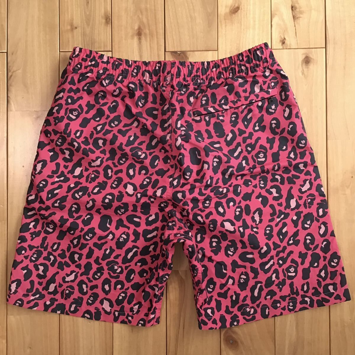 Leopard camo nylon shorts Sサイズ Pink a bathing ape BAPE ハーフ 