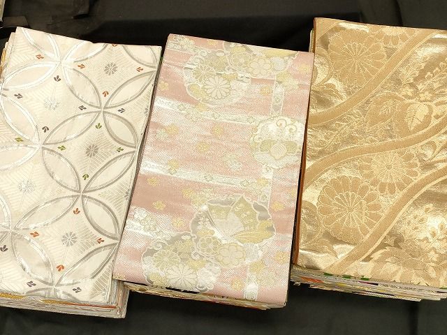 平和屋本店□袋帯 西陣 まとめて100点 鳳凰 鶴 蝶 更紗 花柄 宝相華