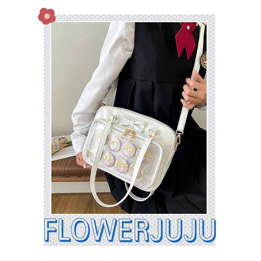 痛バッグ 小さめ レディース 痛バ 推し活バッグ 透明ポケット 2way