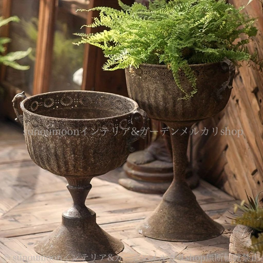庭 ガーデン ガーデニング ヨーロピアン調 ガーデン雑貨 ガーデンインテリア 4-7 アンティーク調 庭の装飾 シャビーシック 雑貨 シャビー加工 ヴィンテージ調 インテリア おしゃれ プランター お洒落