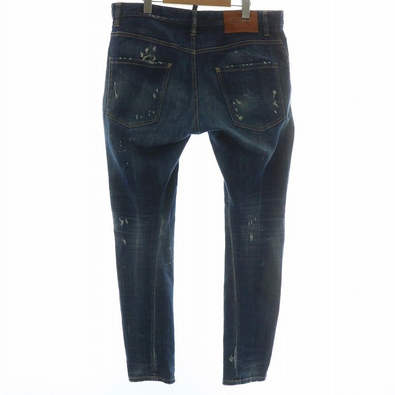 DSQUARED2 ダメージ加工デニムパンツ　　36 DSQUARED2 / ディースクエアード | チェーン付き ダメージ