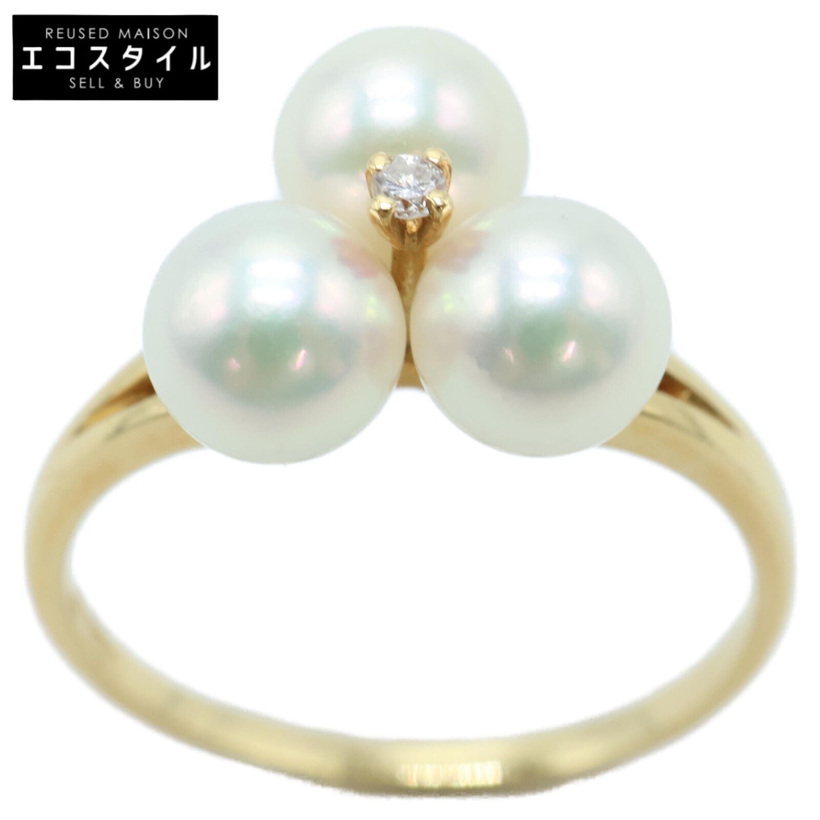 MIKIMOTO ミキモト 750 1Pダイヤモンド/5.8mm 3Pパール 12号 - メルカリ 