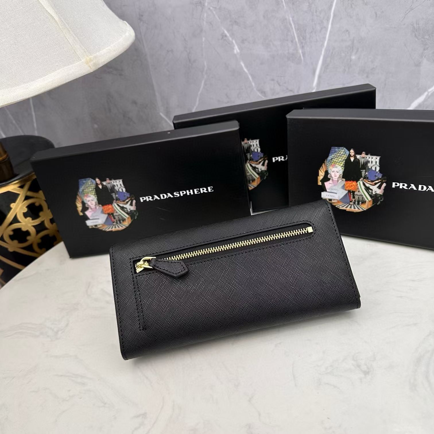 极美品☆】新品 PRADA プラダ 長財布 ブラック 新品未使用品 - メルカリ