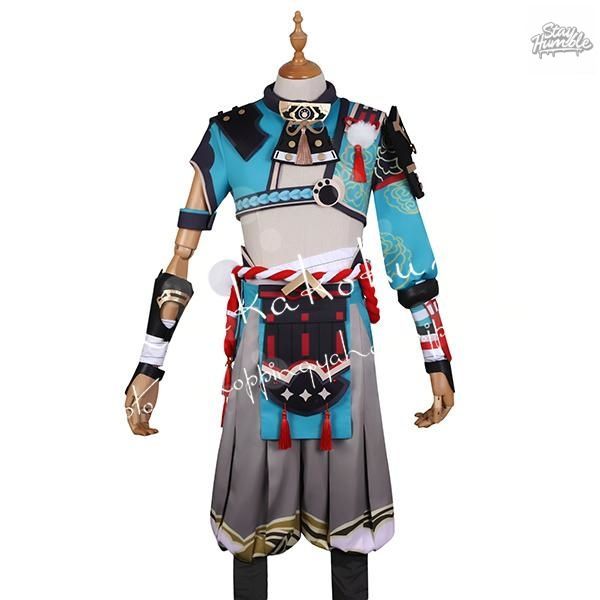 原神 げんしん風 genshin 五郎 稲妻 ゴロー Gorou 抵抗軍の大将 コスプレ衣装 ウィッグcos靴 cosplayハロウィ変装仮装コスチューム