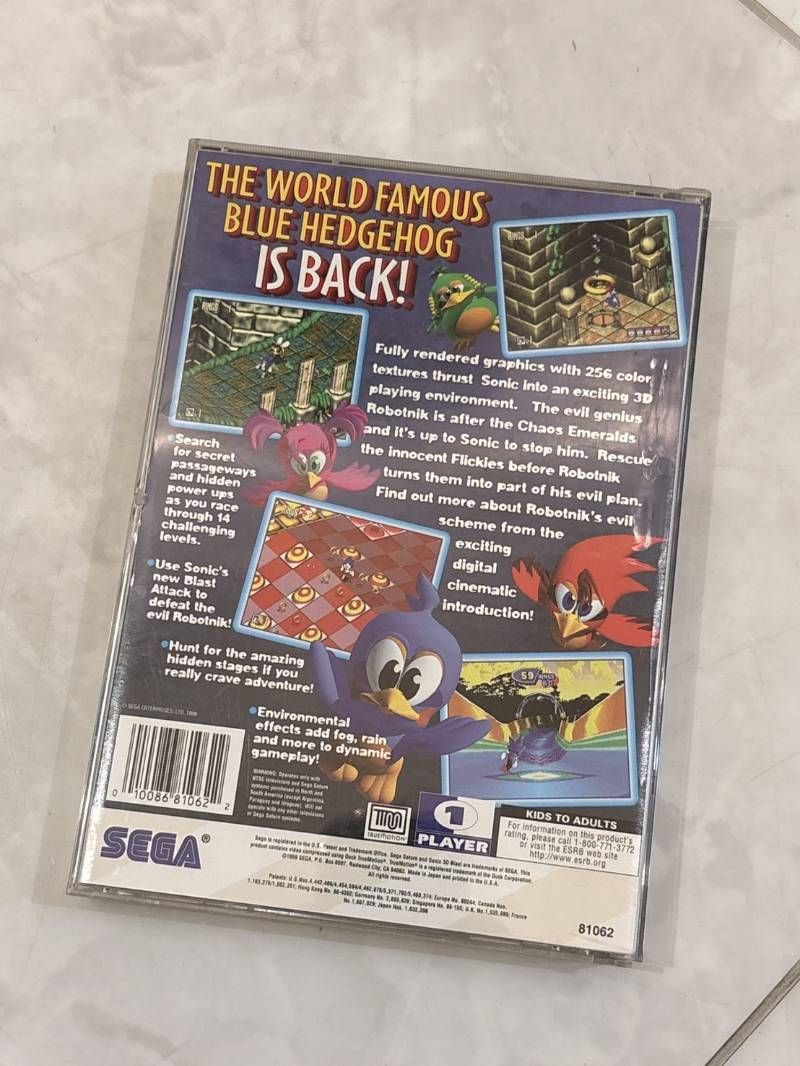 セガサターン SONIC 3D BLAST ソニック3Dブラスト 音楽 CD 海外 音出し 済み