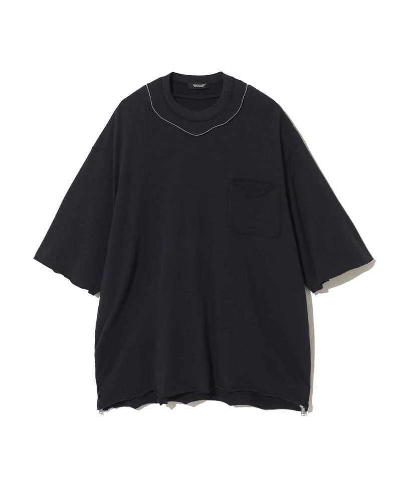 UNDERCOVER ガーゼ裏毛サイドZIPボケ TEE Tシャツ UC1E4814
