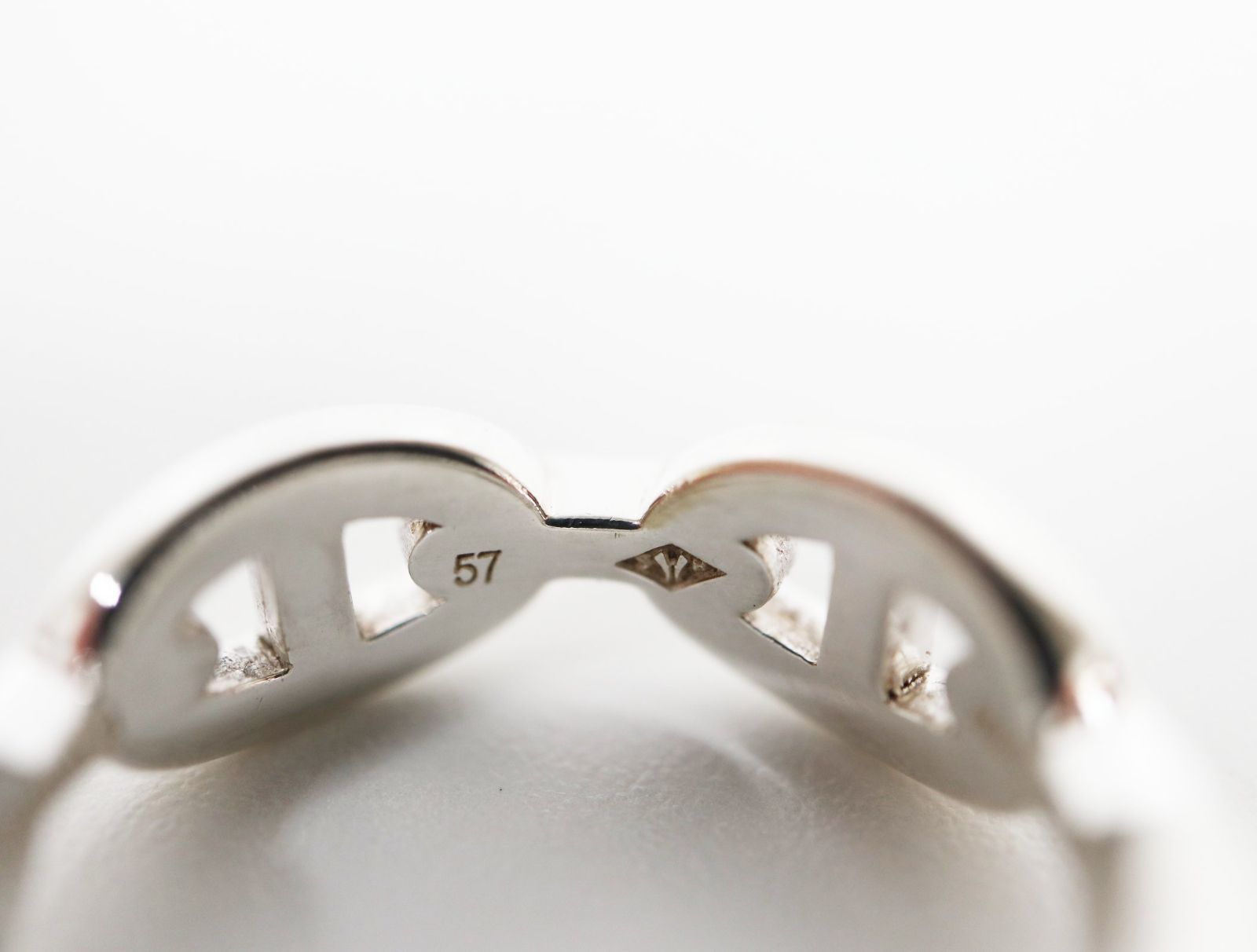 エルメス HERMES アンシェネ PM シルバー リング サイズ 57