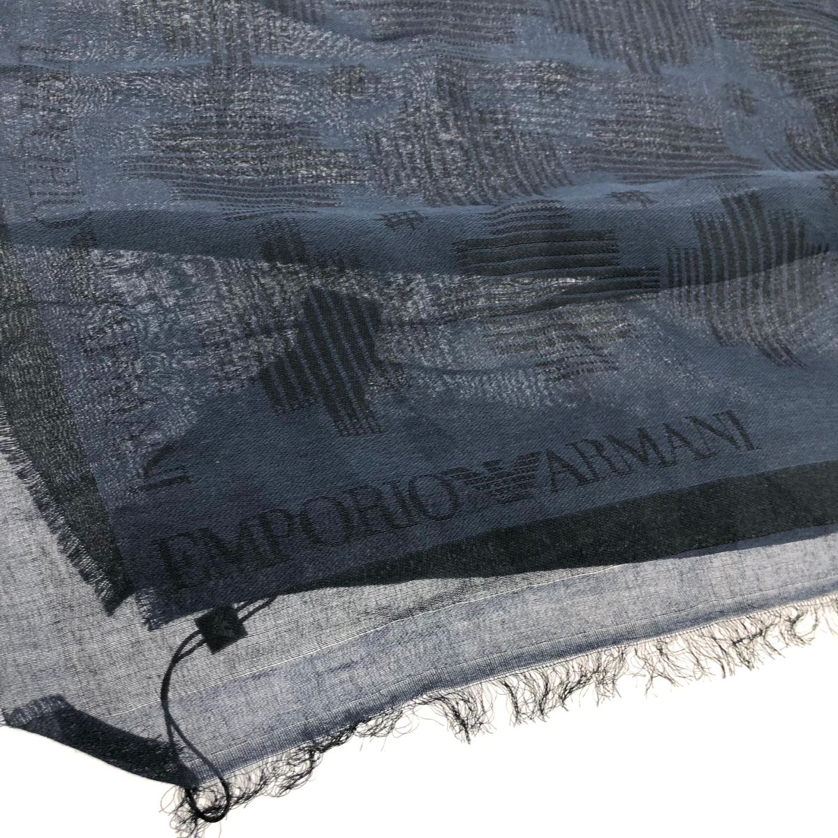 EMPORIO ARMANI エンポリオアルマーニ ストール ネイビー ユニセックス