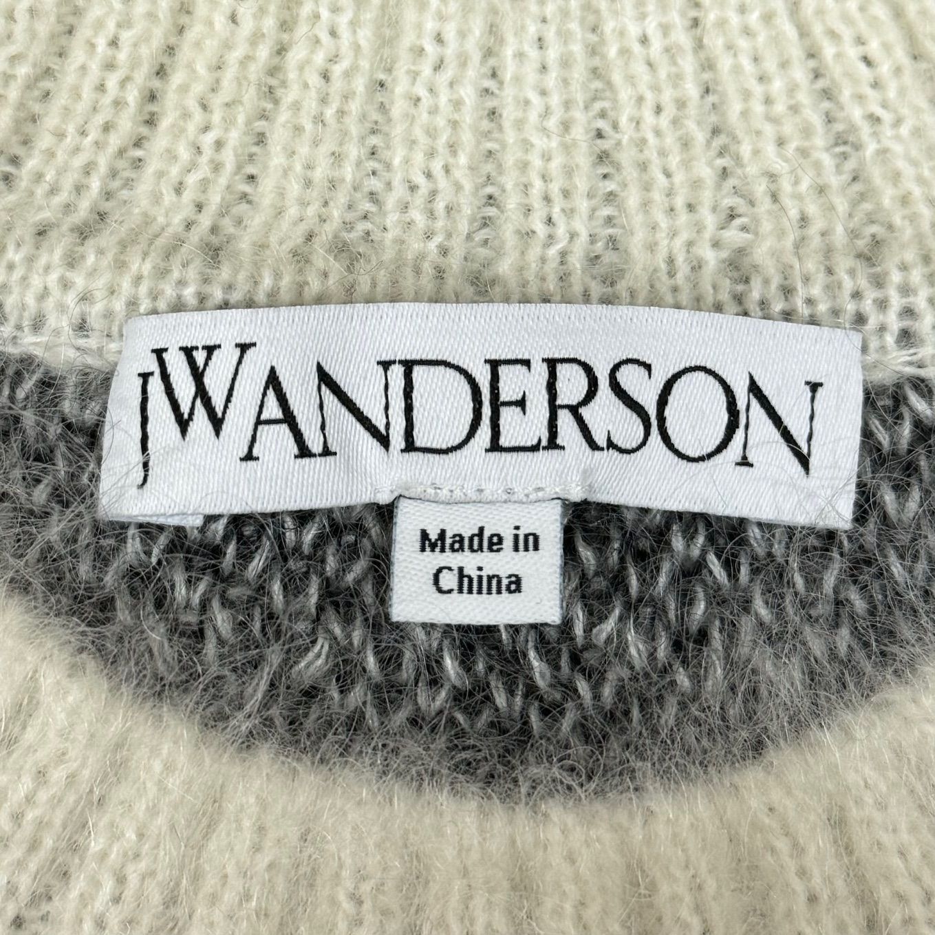 J.W.Anderson アンカー モヘア ウール ロゴ チェック クルーネック 