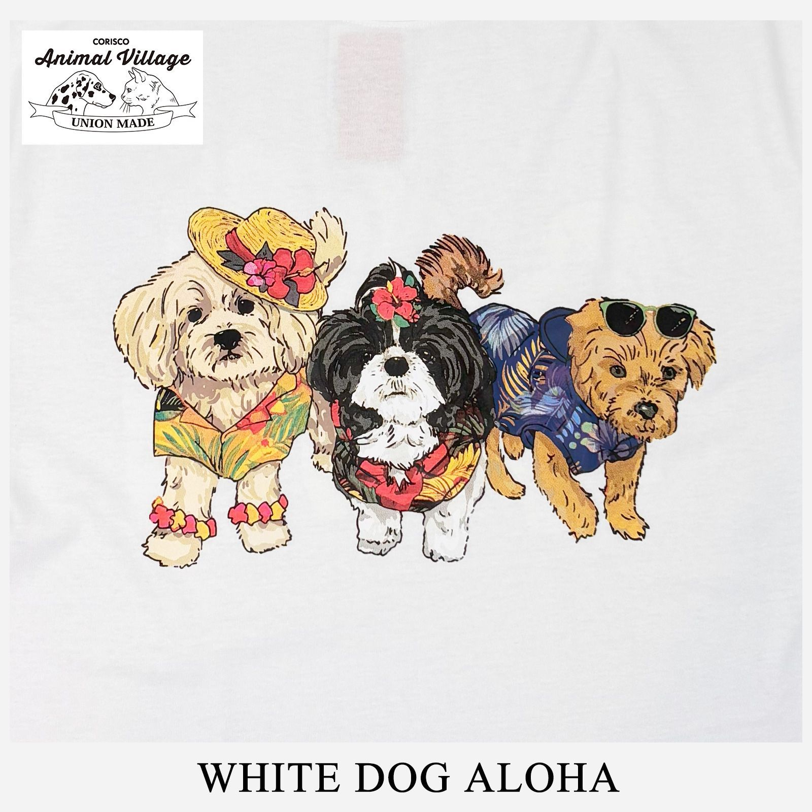 新品 CORISCO コリスコ アニマルプリント 犬 猫 プリント T