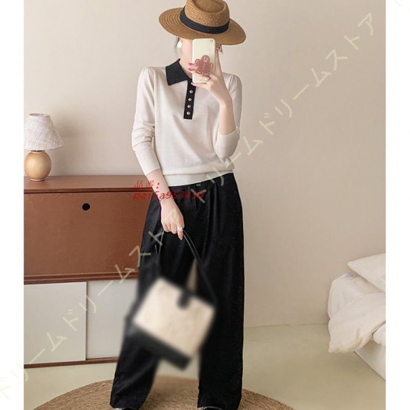 レディース Vネック カットソー ニットソー 長袖 ニット 着痩せ シンプル おしゃれ インナー柔らかい 無地 リブ セーター 防寒 トップス タートルネック pai5a953450 WWW_MORNINGWALKER_COM