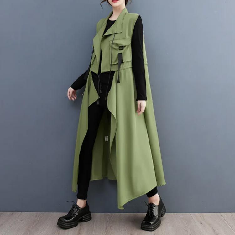 無袖 アシンメトリー