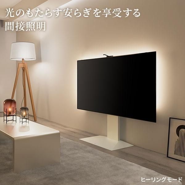  壁寄せテレビスタンド シンクロビジュアルライト Sサイズ LED間接照明 その他 ビデオカメラ