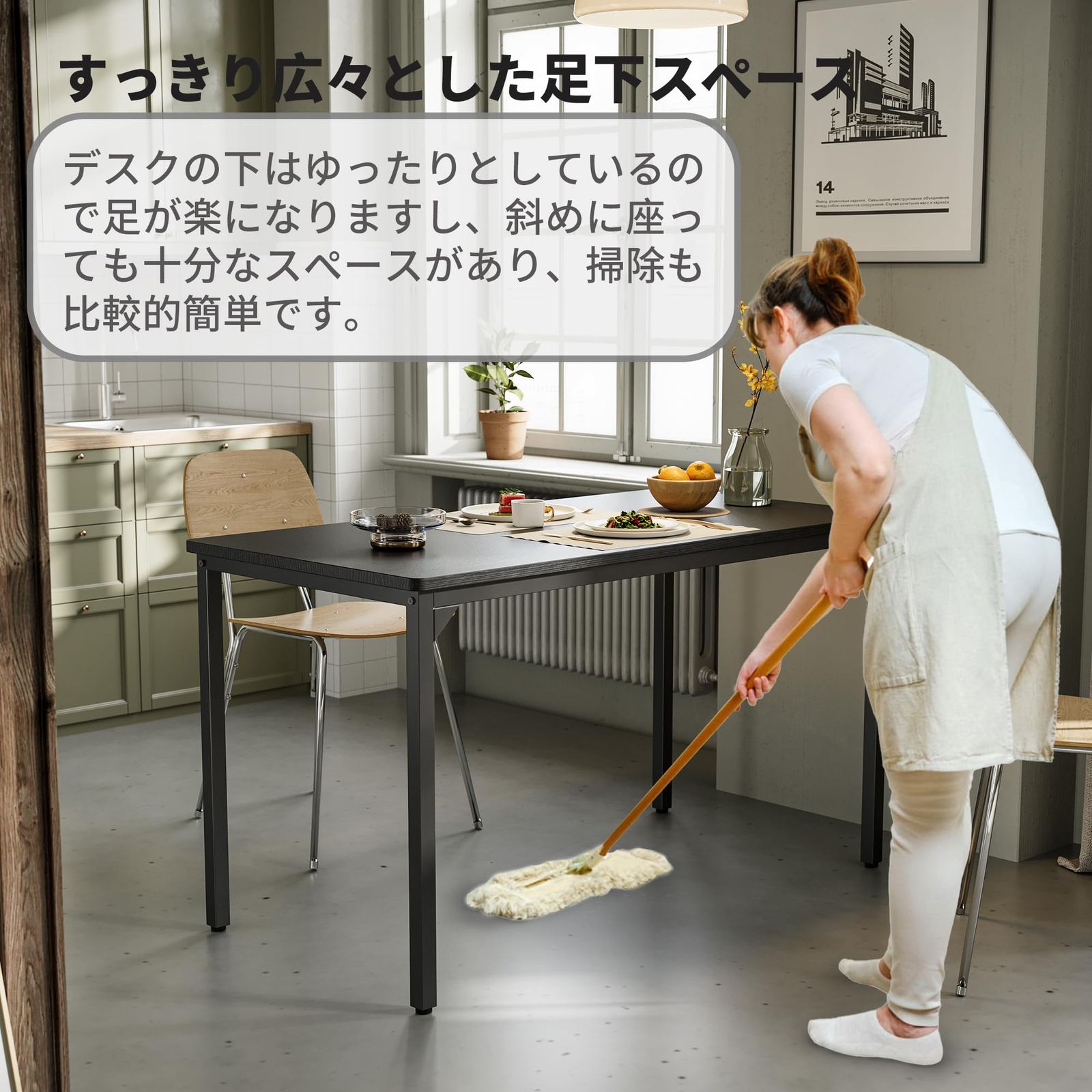 勉強机　デスク　パソコンデスク　一人暮らし用　自力組み立て 一人暮らし 机pcデスク パソコンデスク 頑丈 幅100cm*奥行き48cm