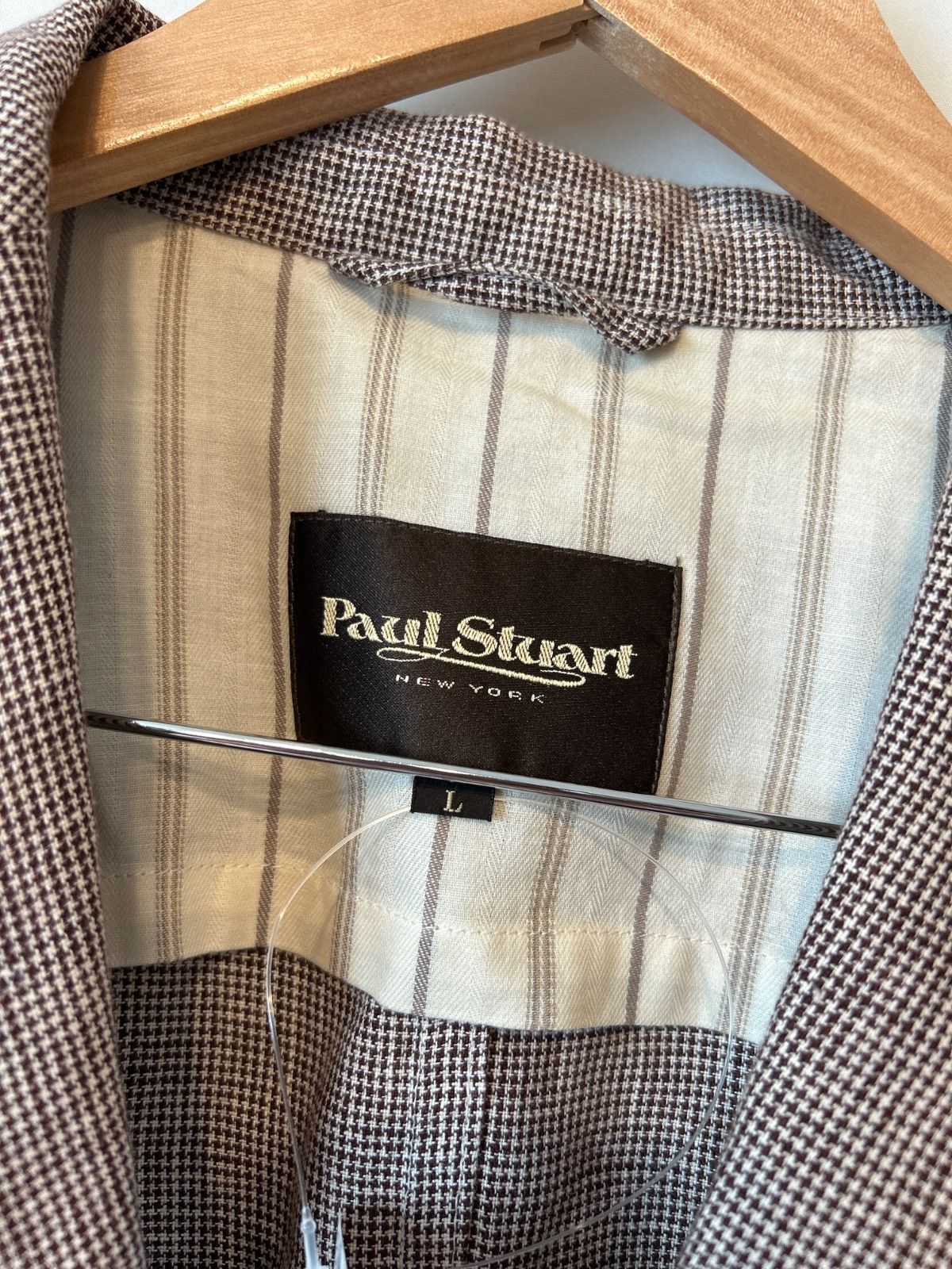 Z1389 Paul Stuart ポールスチュアート テーラードジャケット 千鳥柄 