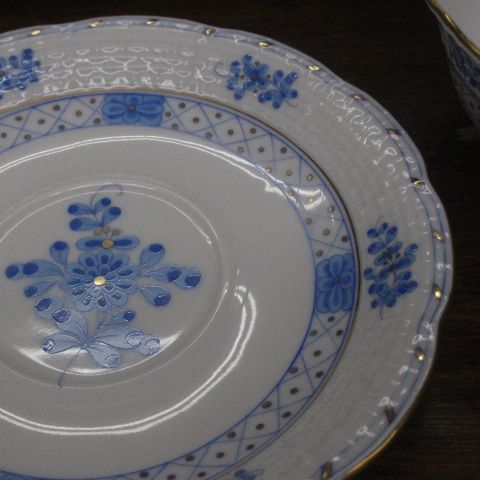極美品! 入手困難 ヘレンド Herend 森の宝物 水色 カップ ソーサー