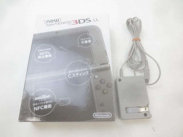 品 ゲーム ニンテンドー3DS LL 本体 RED-001 メタリックブラック 動作品 充電ケーブル き