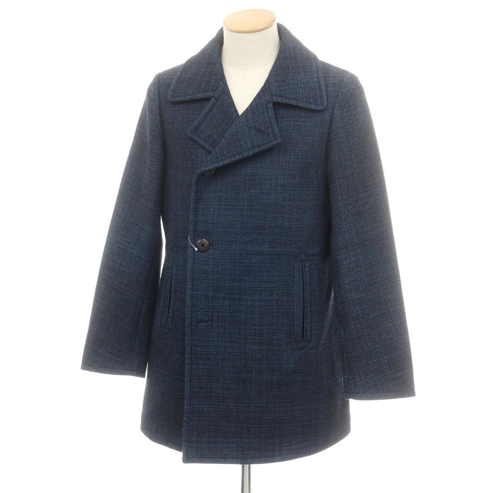 ボリオリ BOGLIOLI ウールコットンナイロン ピーコート ネイビー サイズ44 メンズ