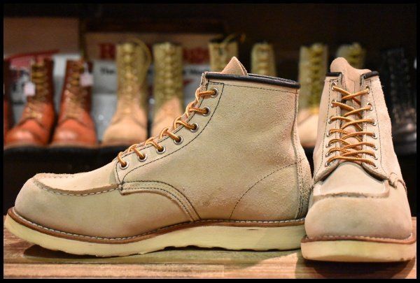 9.5D 10年 レッドウィング 8173 スエード アイリッシュセッター ホーソーン ラフアウト モックトゥ ブーツ redwing HOPESMORE FI078