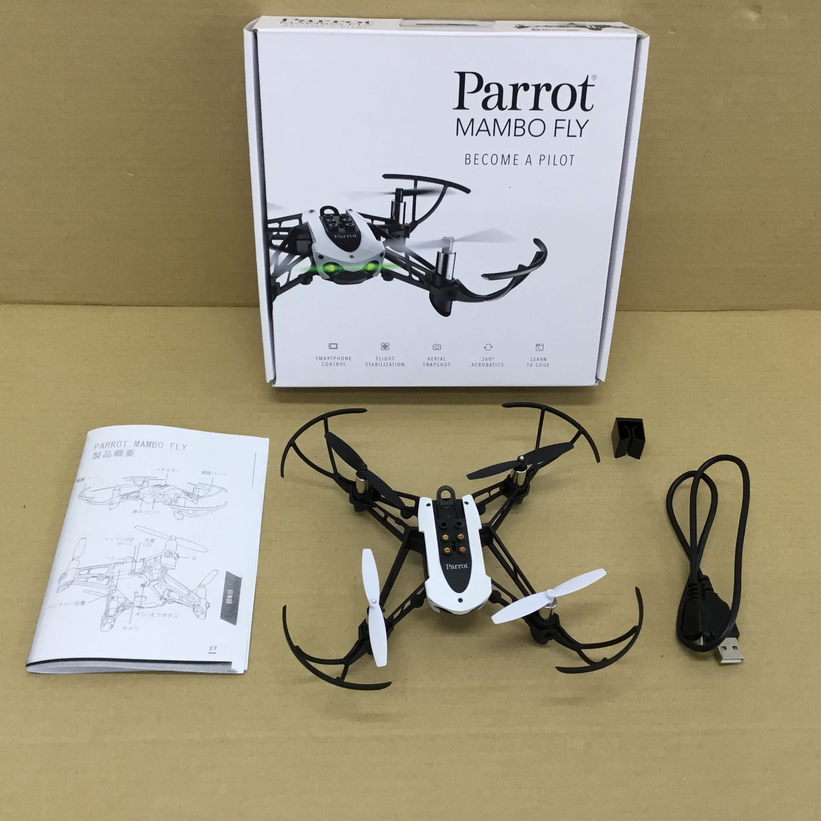 Parrot Minidrone MAMBO FLY スマホコントロール iOS 7以上 Android 4.3以上 BLUETOOTH