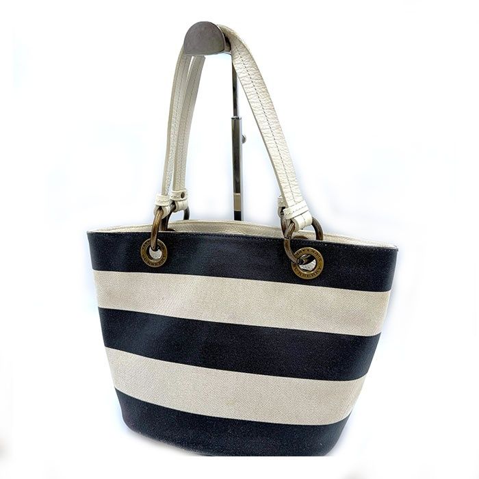 バーバリー BURBERRY トートバッグ 太ボーダー ロゴマーク