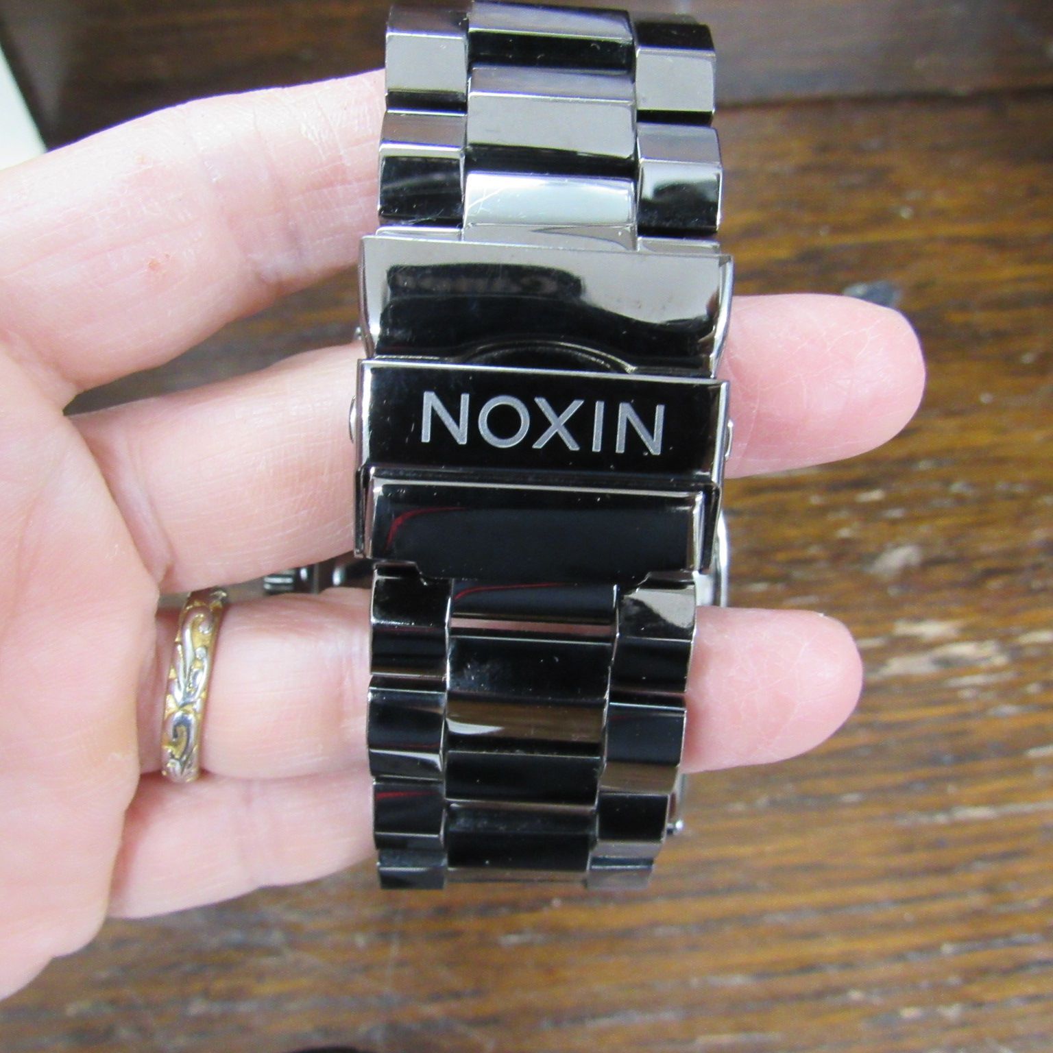 Nixon ステンレス スクエア腕時計 NIXON CORPORAL SS STEEL GRAY A346 1235 腕時計 クオーツ 美品