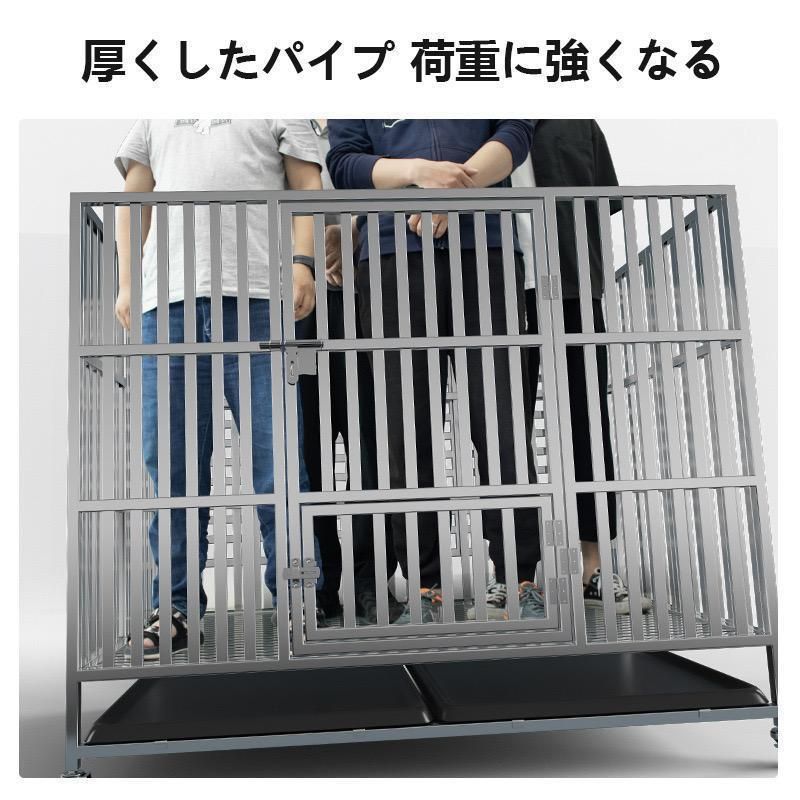 あらゆる種類のペットの犬と猫に適したステンレス製の犬用ケージ