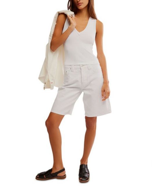 【送料無料】 フリーピープル レディース ハーフパンツ・ショーツ ボトムス Women's Montana High-Rise Cotton Shorts Snowfall