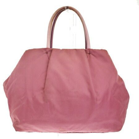 プラダ PRADA ハンドバッグ リボン ピンク ナイロン レザー 04EJ858 