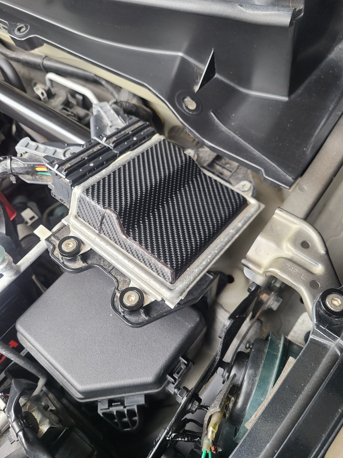 ha36s ha36vアルト用カーボン調ECU CPUカバーシート/ターボRS