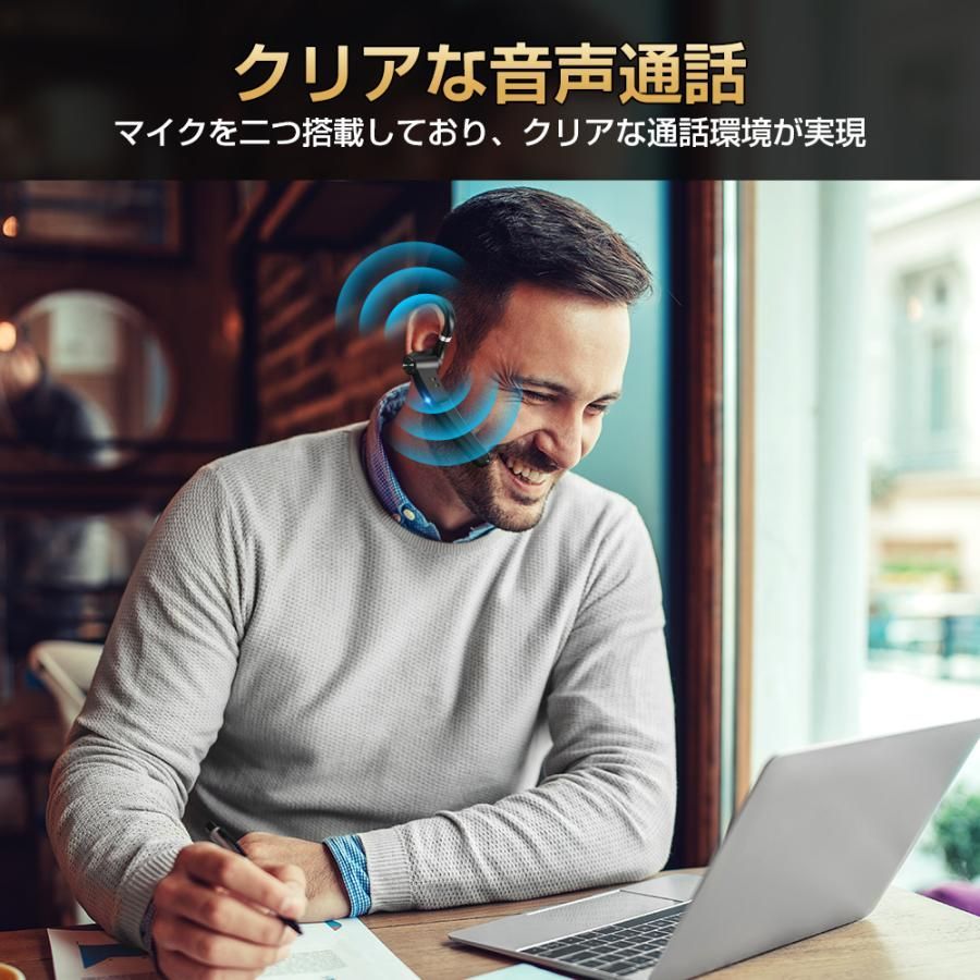 【特価商品】ワイヤレスイヤホン Bluetooth ヘッドセット 360°回転 Anero Bluetooth イヤホン 片耳 耳掛け 120時間連続使用 ビジネス ヘッドセット ハンズフリー通話Hi-Fi高音質マイク内蔵耳掛け型ブルートゥースEJ-H03