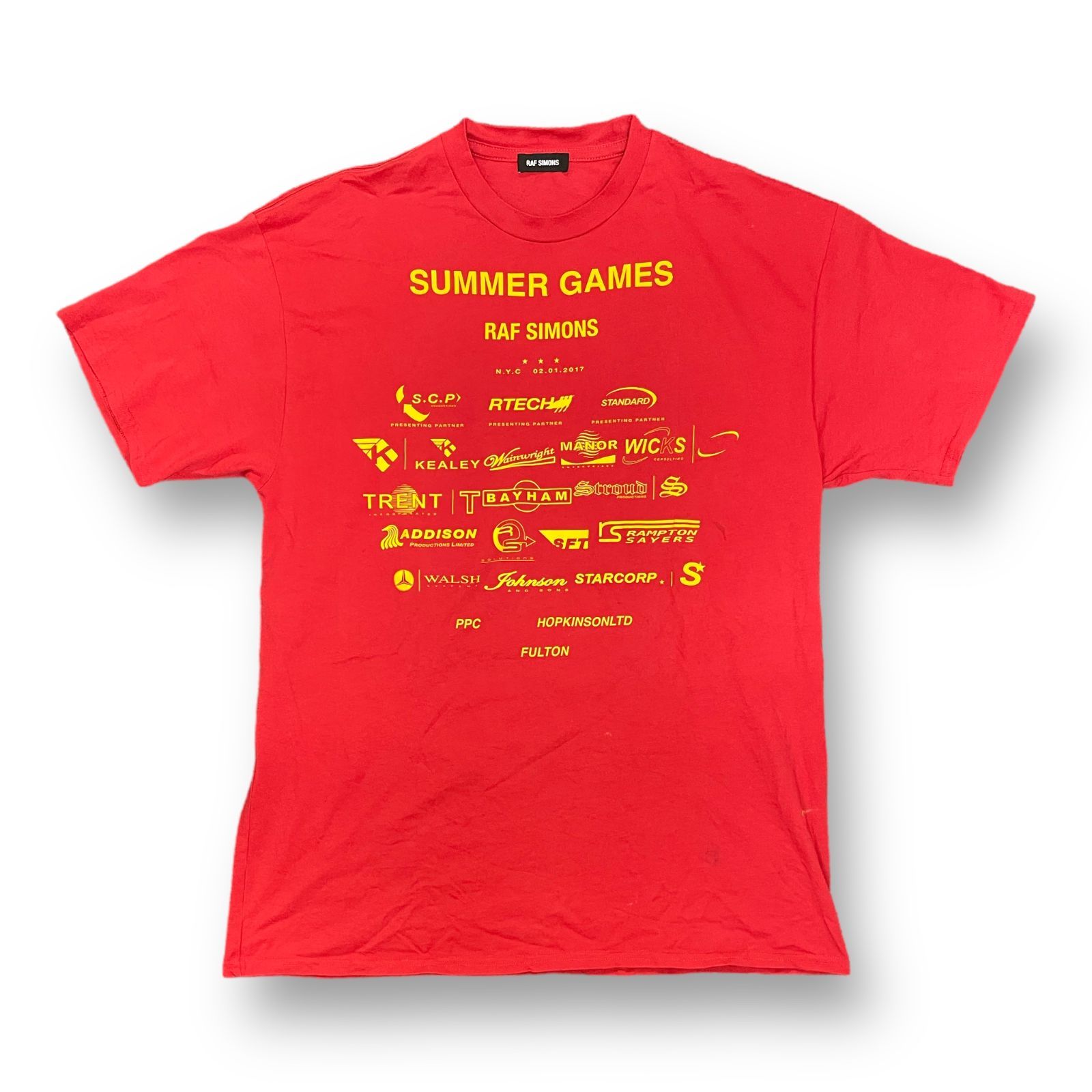 RAF SIMONS 17AW Summer Games Tee ロゴプリント クルーネック Tシャツ