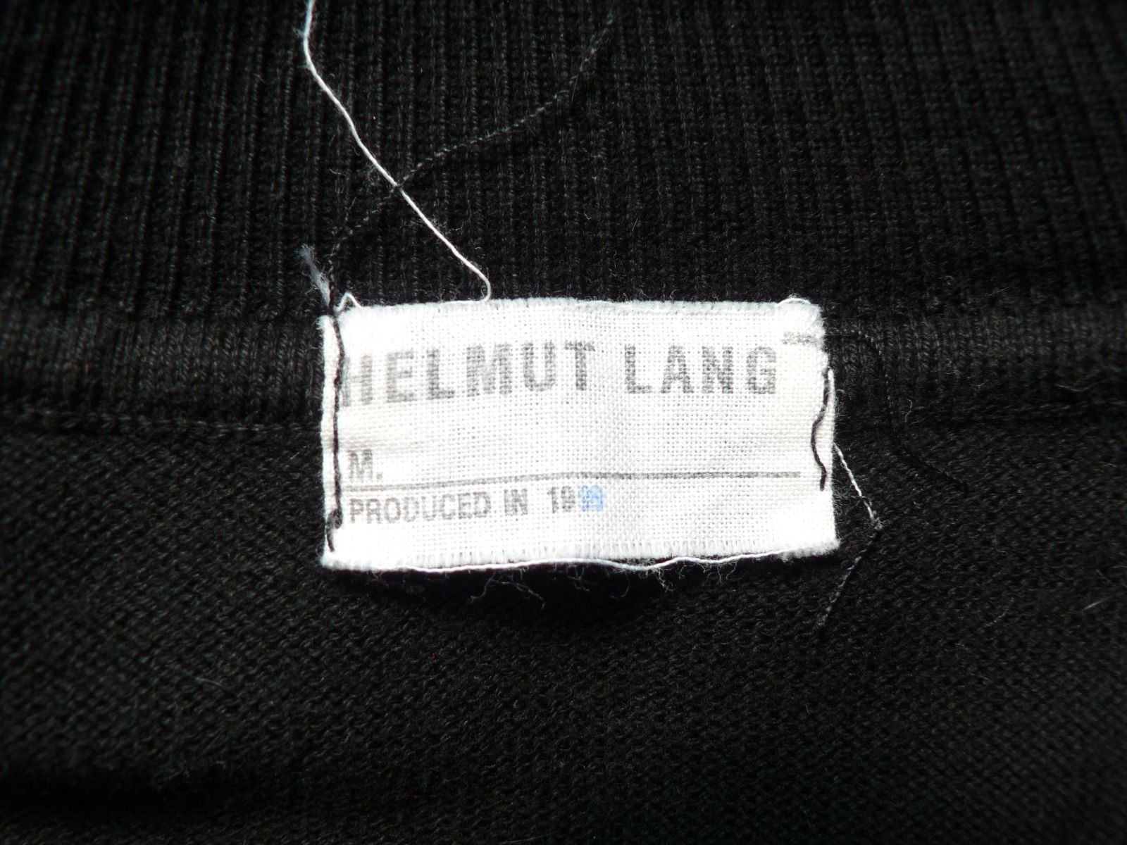 【1999】90s "本人期" HELMUT LANG black cotton turtle neck knit archive