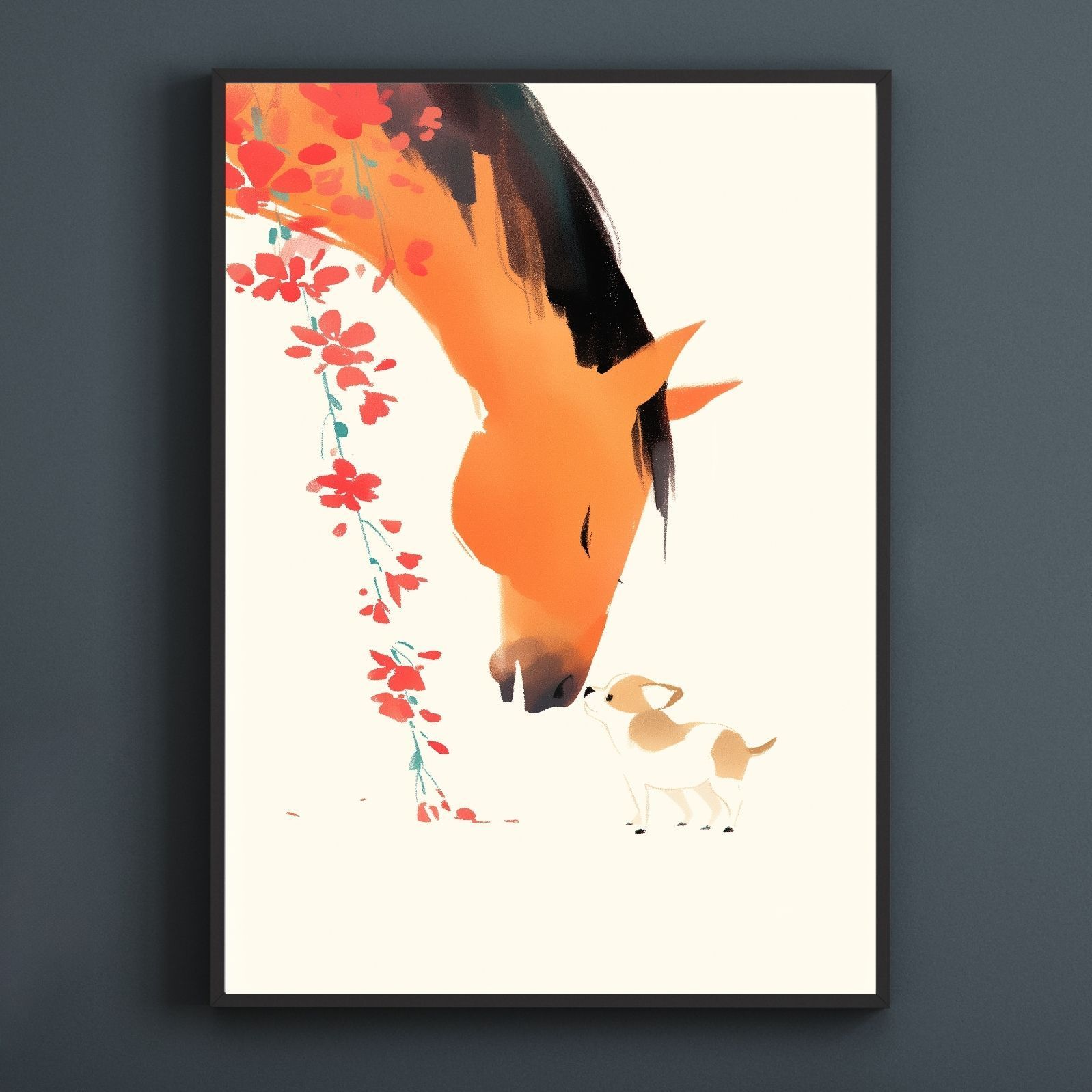 福寿 2026年 - チワワ犬 No.1 午年 馬 謹賀新年 賀正 新春 迎春 子犬 ペットロス うちの子 記念日 アートポスター 犬の絵 犬のイラスト ギフト プレゼント