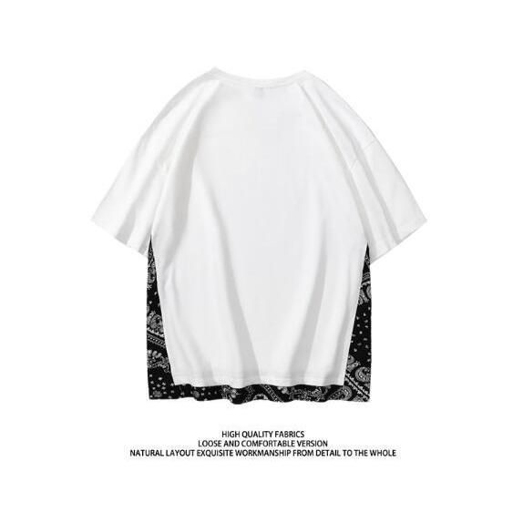 カップル ペアtシャツ 半袖 ペアルック お揃い 服 春 夏 ビックシルエットカップルルック tシャツ 韓国ファッション デート kmr1803_2.jpg