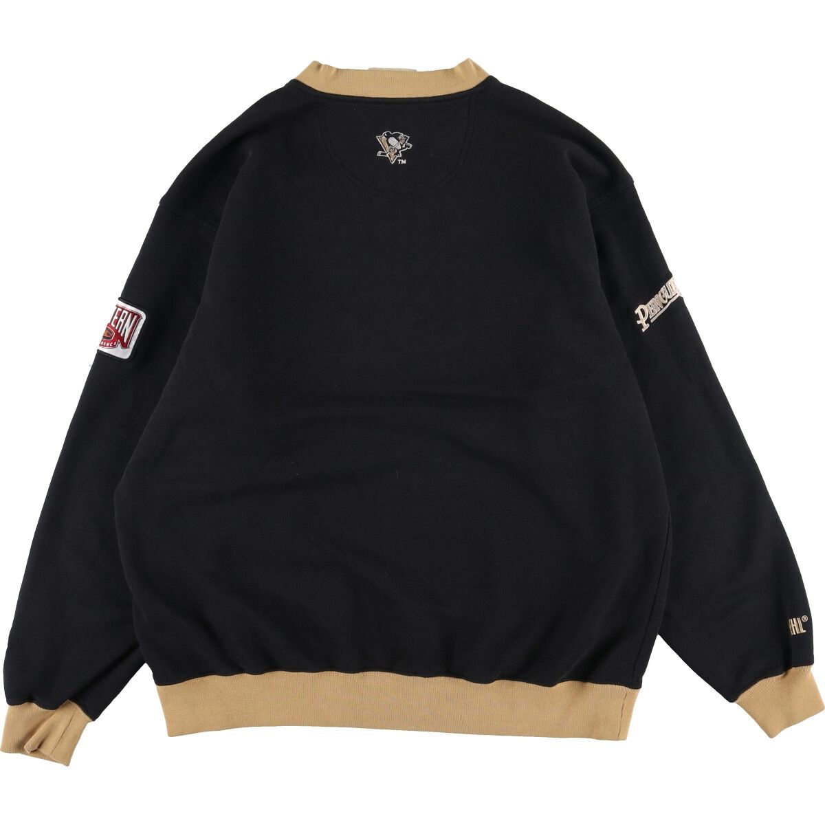 NHLペンギンズ Lee スウェット トレーナー 刺繍 黒 90s 3XL 古着 NHLペンギンズ Lee スウェット トレーナー 刺繍 黒 90s 3XL 古着