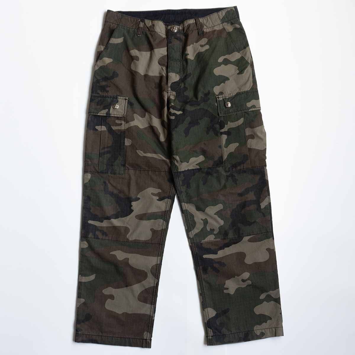 最高級】CHROME HEARTS【CAMO CARGO PANTS】33 クロスパッチ付き