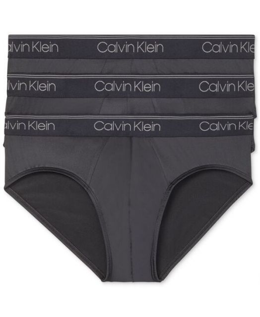カルバンクライン メンズ ブリーフパンツ アンダーウェア Men s 3-Pack Microfiber Stretch Low-Rise Briefs Underwear Black