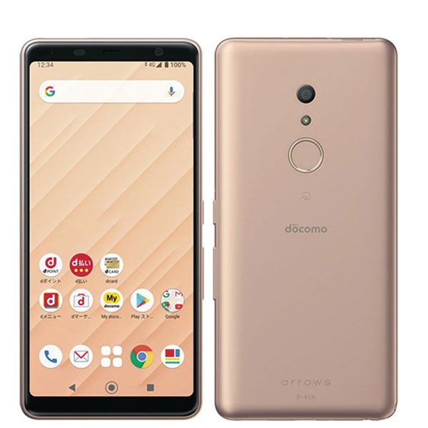 スマートフォン/携帯電話F-41A arrows Be4 ゴールド SIMフリー 本体 ドコモ Aランク スマホ  【送料無料】 f41agl8mtm