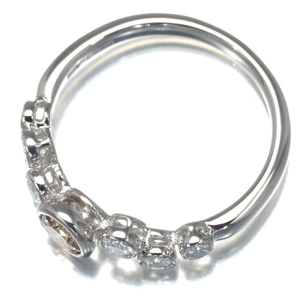 GSTV K18 18金 ダイヤモンドリング 一文字リング 3.2g 0.7ct 0.5ct