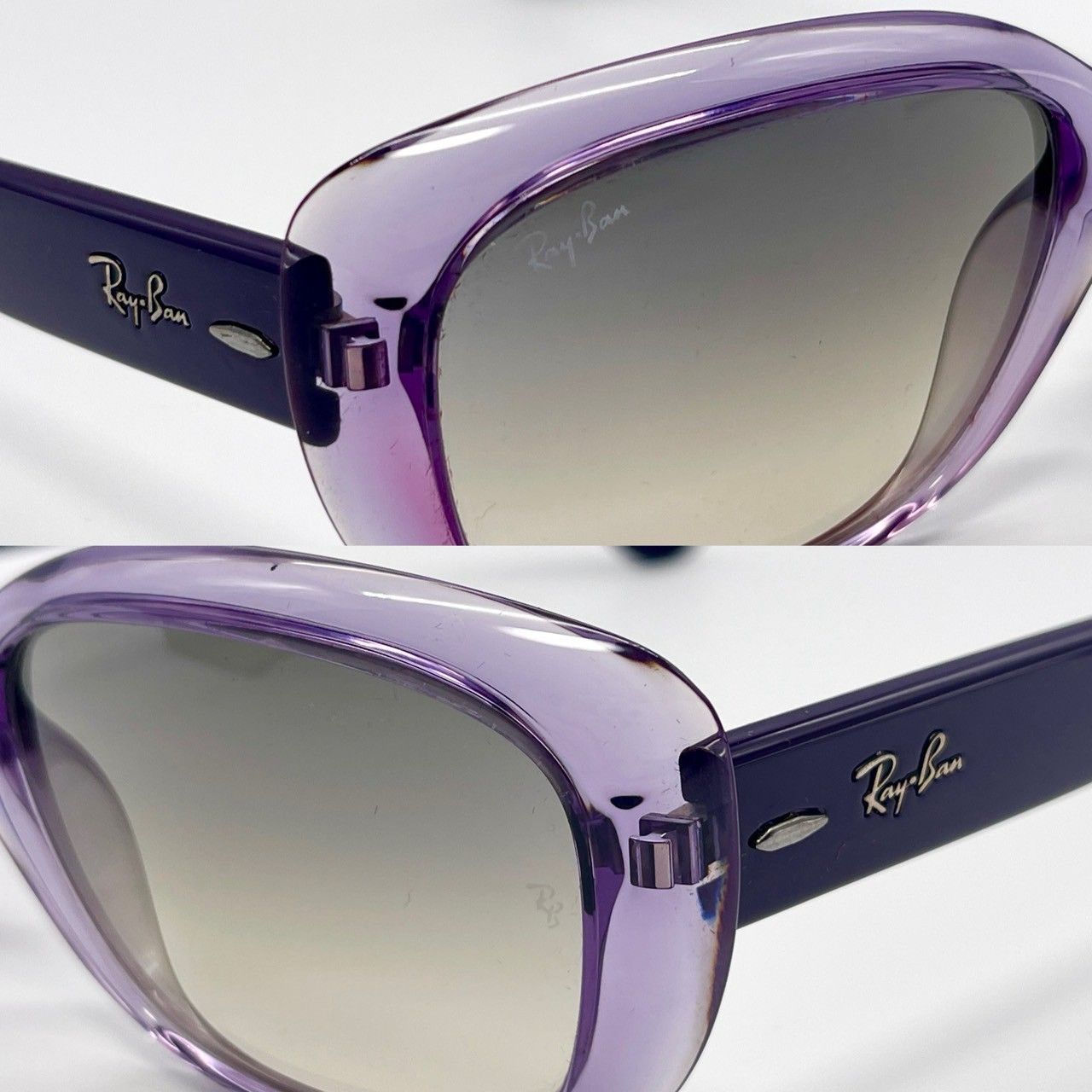 レイバン ジャッキーオー パープル グレー サングラス ロゴ 美品 70914  