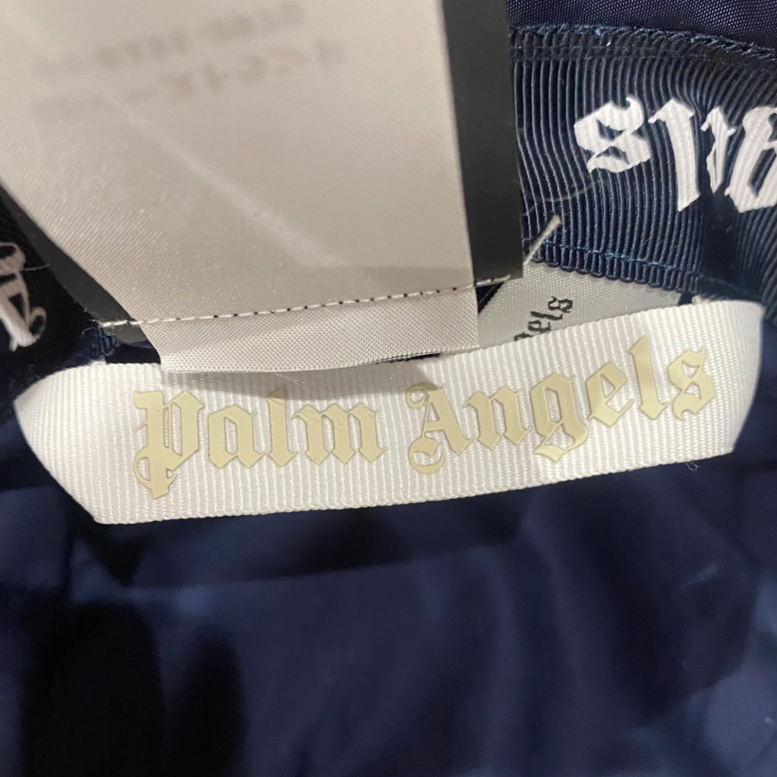 Palm Angels パームエンジェルス クラシック ロゴ バケットハット ネイビー ナイロン