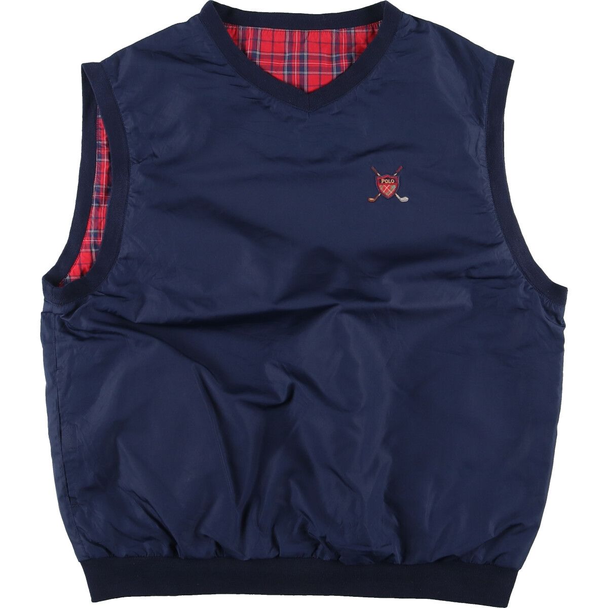 古着 ラルフローレン Ralph Lauren POLO GOLF ポロゴルフ リバーシブル ウォームアップベスト メンズL/eaa397809